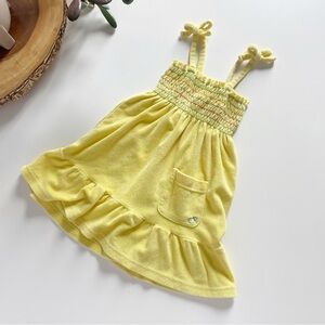 OP Retro Yellow Terry Smocked Sun Beach Dress | 4T